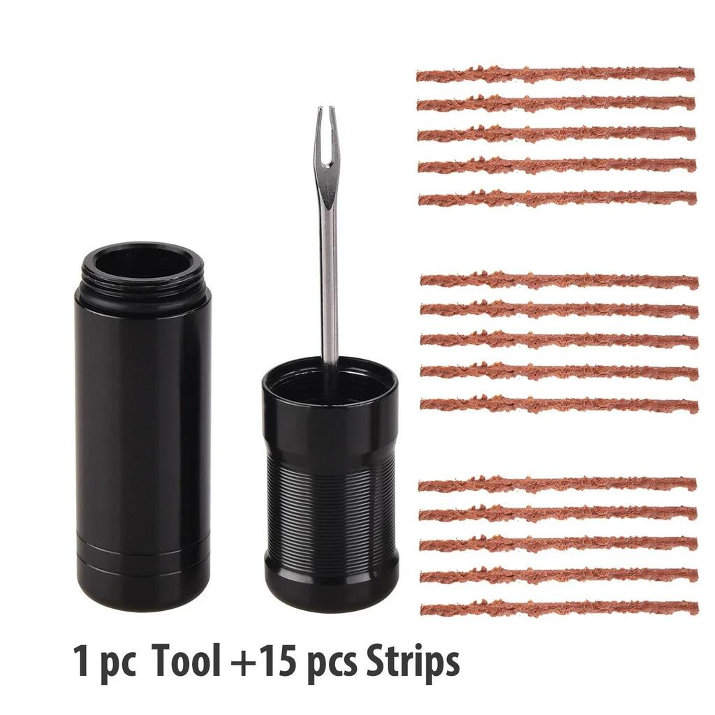 Tubeless Tire Repair Kit for Road MTB Bikes - Rubber Plugs Bacon Strips Insertion Tool for Puncture Fixes Mass Air Flow 3