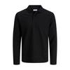 Jack And Jones Mens Textured Long-Sleeved Polo Shirt
