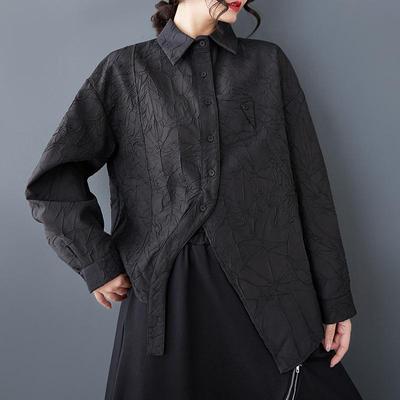 Long Sleeve Oversized Vintage Floral Shirts & Blouses for Blouse Casual Loose Spring Summer Tops Women Button Up Shirt