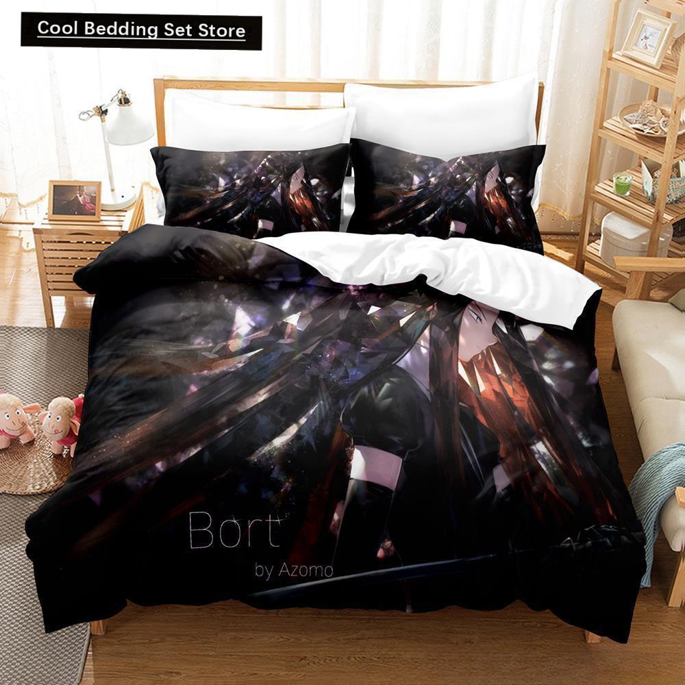 3D Print Anime Houseki no Kuni 2/3pcs Bedding Set Single Twin Full Queen King Size Bed Set Adult Kid Bedroom Duvet cover Sets