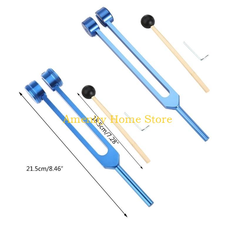 F26C Tuning Fork 128 Hz Tuning Fork with Pouch Hammer Repair Wrench Non-Magnetic Aluminum Alloy Tuning Fork Professional