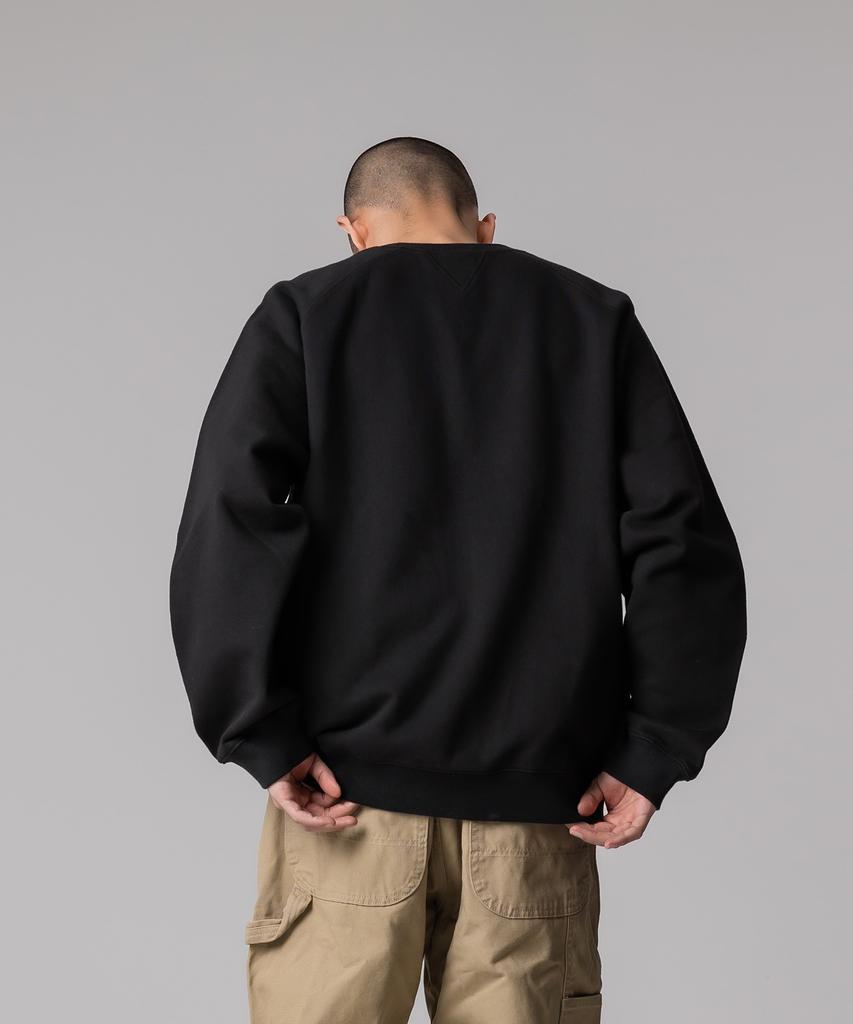 DICKIES Stone Texture Font Logo Sweatshirt Black