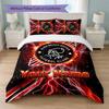 Ajax Amsterdam Custom Name Text Bedding Set 1 Duvet Cover+2 Pillowcases Soccer Logo Personalized Gift For Special Occasion Bedroom Decor