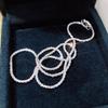 S925 Sterling Silver Sparkling Water Wave Clavicle Chain Light Luxury Shimmer