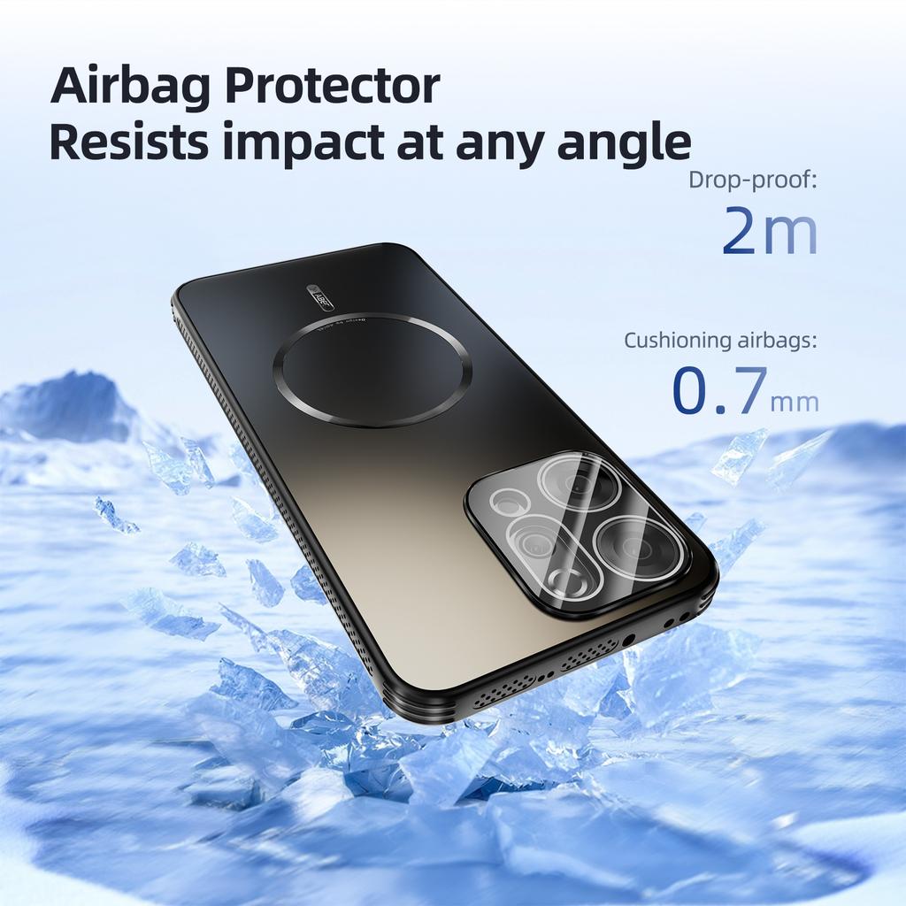 ABEEL For Oppo Reno14 Pro 5G (Global) Magnetic Case TPU PC Cooling Matte Phone Back Cover with Lens Film