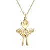 Kinitial Birth Flower Pendants Necklaces For Women Jewelry Ankh Cross Egyptian Leaves Moon Sun Butterfly Chain Choker Collares