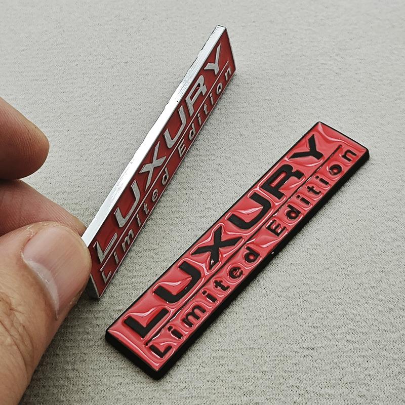 3D Chroom Metaal Auto Sticker Luxe Logo Beperkte Editie Achterkoffer Badge Embleem Decoratieve Sticker Universele Auto Montage Accessoires