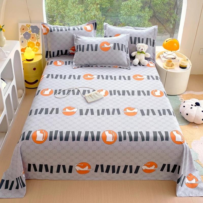 Geometric Patterns Bed Sheet Set 3Pcs Household Bedspread Pillowcases Fashion Skin-friendly Comfortable Breathable Bedding Set