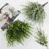 New 12pcs/lot Artificial Plant Branch Plastic Eucalyptus Leaves Wedding Garden Decor Home Living Room Table Green Decoration