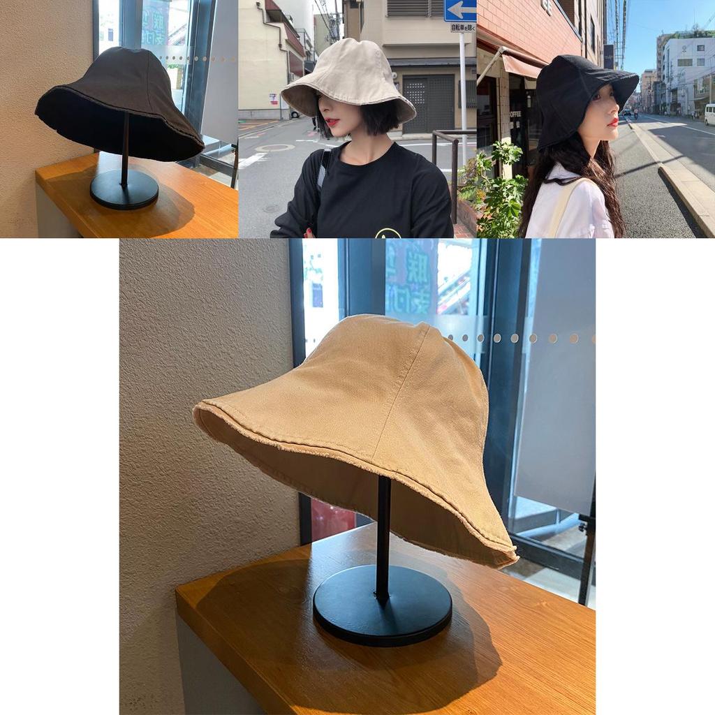 Beige Versatile Korean Style Fisherman Hat Trendy Wide Brim Sunshade Summer Hat For Women