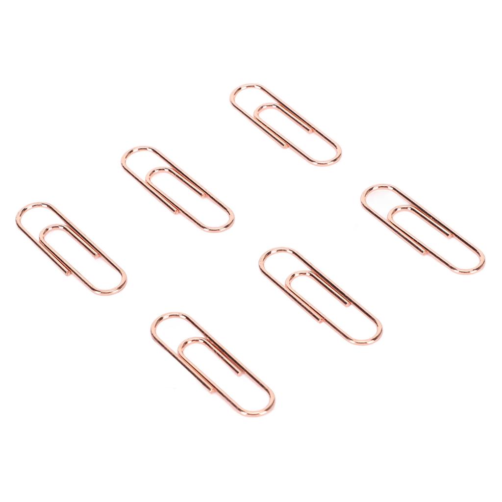 1.1in 100pcs Paper Clips Rust Prevention Increased Slip Resistance Portable Metallic Paper Clips for   Daily Use