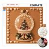 Sparkling Framed Pearl Painting Kit DIY with Christmas Snow Globe Tree 3D Bead Art Canvas Ready To Display Home Wall Decor Gift Collection