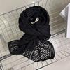 New Hollow Solid Color Knitted Scarf for Women Autumn and Winter Hollow Warm Scarf Versatile Retro Scarf