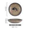 Japanese Retro Ceramic Plates Plants Flowers Ceramic Plates Tableware Main Course Decorative Round Plates Household Tableware