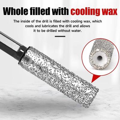 6/8/10/12mm Diamond Drill Bit Hexagonal Shank Ceramic Brazing Hole Opener Granite Hand Tool for Drilling and Grinding