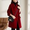 Cotton Woolen Coat Women's New Autumn and Winter Thickened Korean Version Slim and Thin Medium and Long Woolen Coat