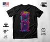 Retro Arcade Machine Neon Graphic T-Shirt Black Unisex S-2XL