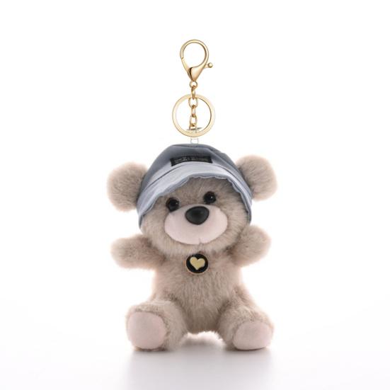 Cute Bear Wear Hat Keychain Soft Plush Backpack Charm for Girls Adorable Keyring Gift for Mothers Lovers Family Friends Colleagues