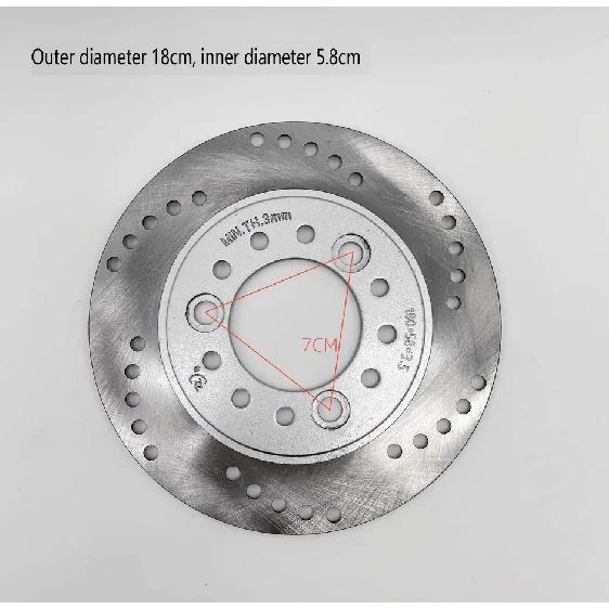 Brake Braking Pad For Electric Motorcycle Part Scooter Disc Outside Diameter 180mm Inner Hole 58mm Screw Distance 70mm Thicknes