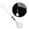 Vintage White Jade Buckle Pendant Phone Strap Chain Accessory Chinese Style Keychain Charm Unique Gift for Women Girls