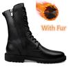 Genuine Leather Boots for Men Side Zipper Comfortable Men's Boots Casual Shoes Cow Leather Winter Boots Plus Size 36-50 51 52