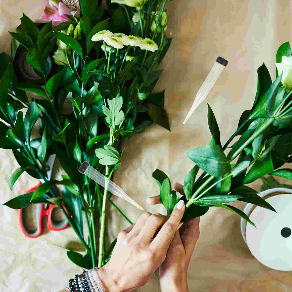 50 Pezzi Tubo Porta Fiori Tubo Acqua Fiale Floreali Rose Tubi di Plastica Singoli Per Fiori Articoli per Composizioni per Bambini