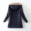 Women Winter Hooded Down Jacket Long Warm Coat Fashion Zipper Outerwear Cotton Padded Female