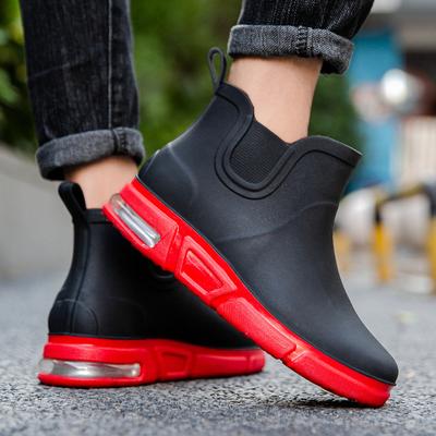 Fashion New Men's Rain Boots Non-slip Comfortable Rubber Shoes Outer Wear Waterproof Thick-soled Rain Boots