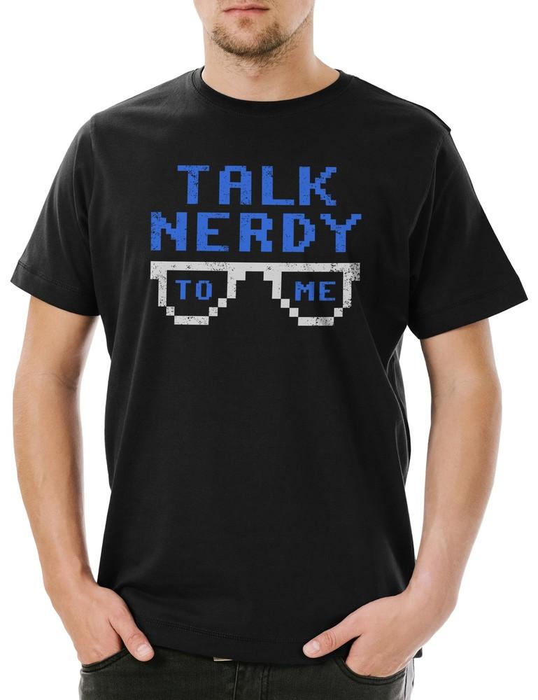 Talk Nerdy To Me Mens T-Shirt Fun Geek Nerd Science Scientist Teacher Teacher