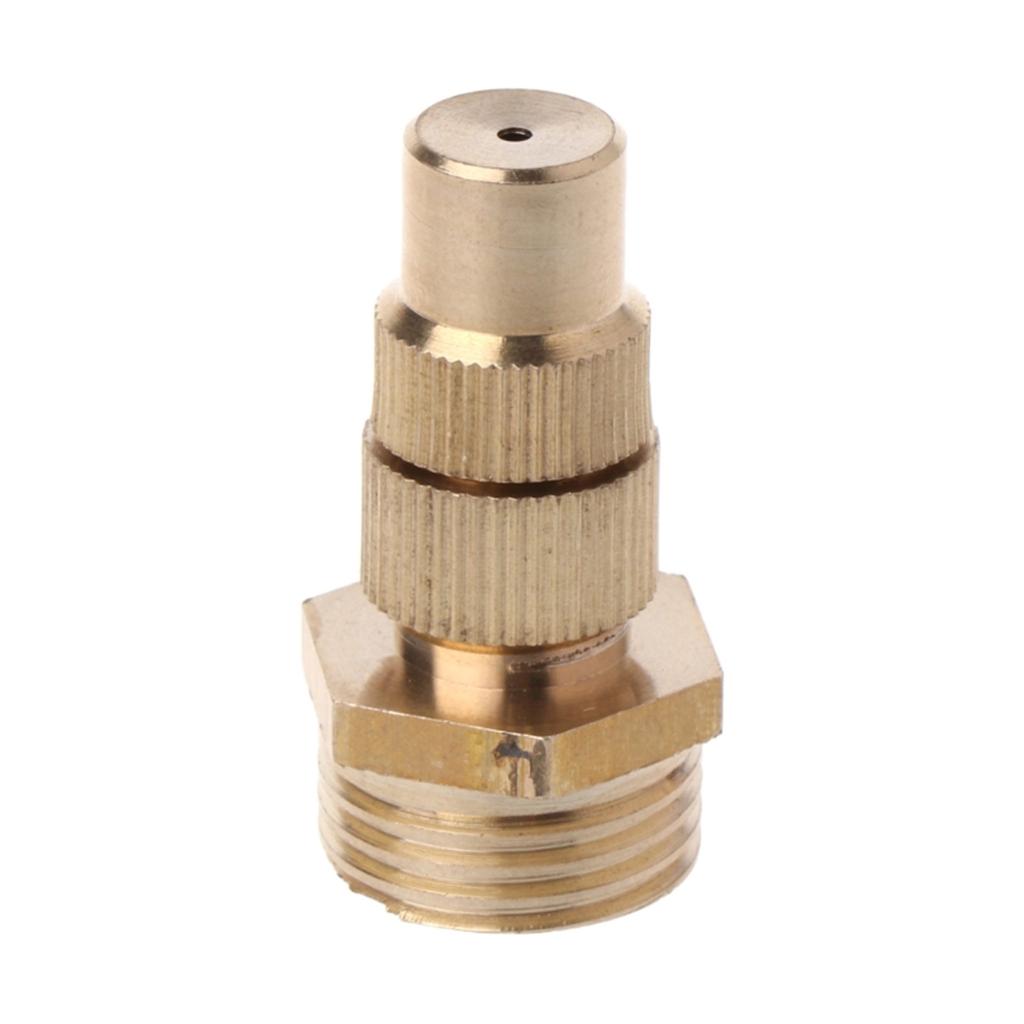10pcs Garden Irrigation Brass Adjustable Spray Misting Nozzles Spray Head High Atomization Misting Nozzle for Greening