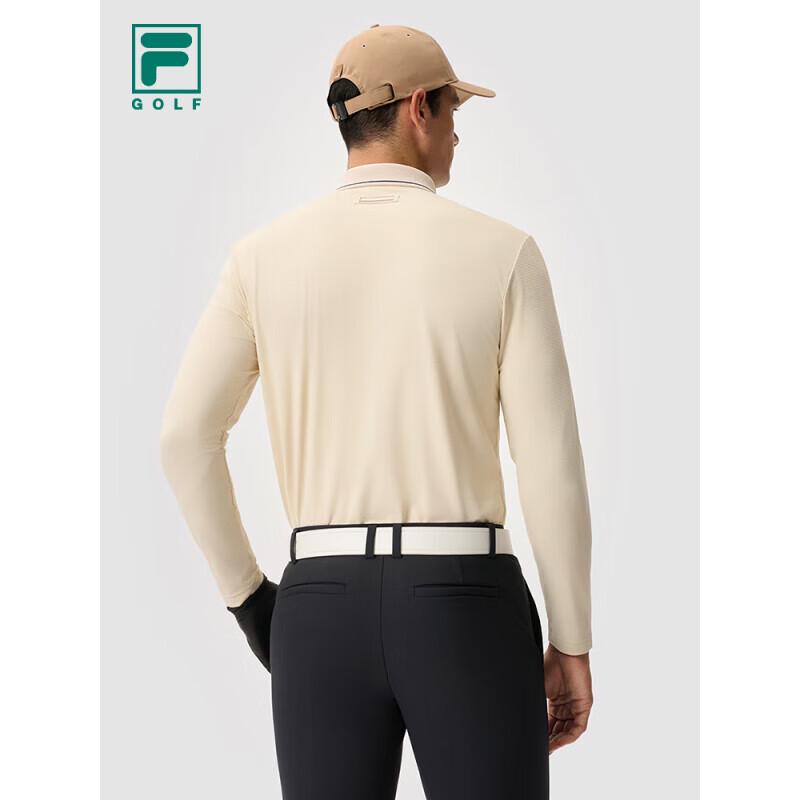 FILA Men's Long Sleeve Knitted Golf Polo Shirt