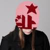 Women Knit Beanie Hats Warm Ear Protector Hat Teens Jacquard Star Handmade Hat