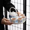 Chinese Blue and White Porcelain Kung Fu Tea Set