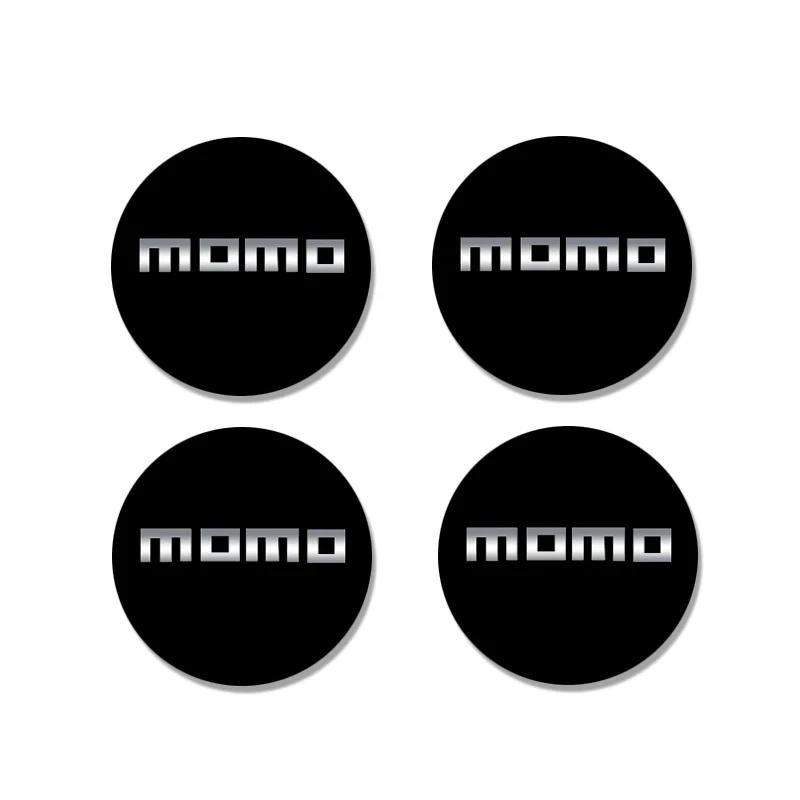 

4 шт. 56 мм Эмблема MOMO Наклейки на центральные колпачки колес автомобиля Для Mitsubishi Nissan KIA BMW TESLA Opel Toyota Volkswagen Ford чёрный