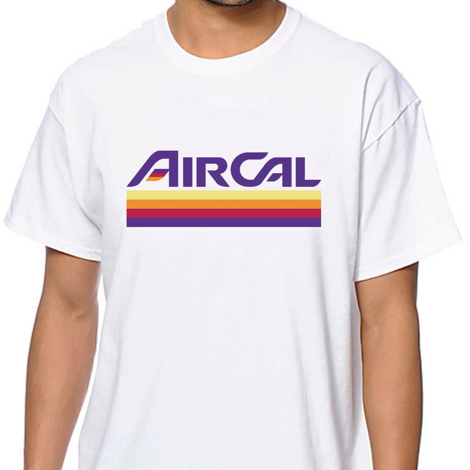 AIR CAL White T-Shirt - Defunct Airline - 100% Preshrunk Cotton T-Shirt XXXL