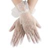 Lotus Leaf Stretchy Cycling Driving Polka Dot Gloves Women Lace Gloves Korean Style Lace Gloves