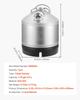 Butoi de curățare, Kit de curățare linie butoi de 6,5L cu conexiune cu cuplor D și bază de cauciuc, Curățător linii bere Folosit pentru curățarea liniilor de bere, Oțel inoxidabil 304