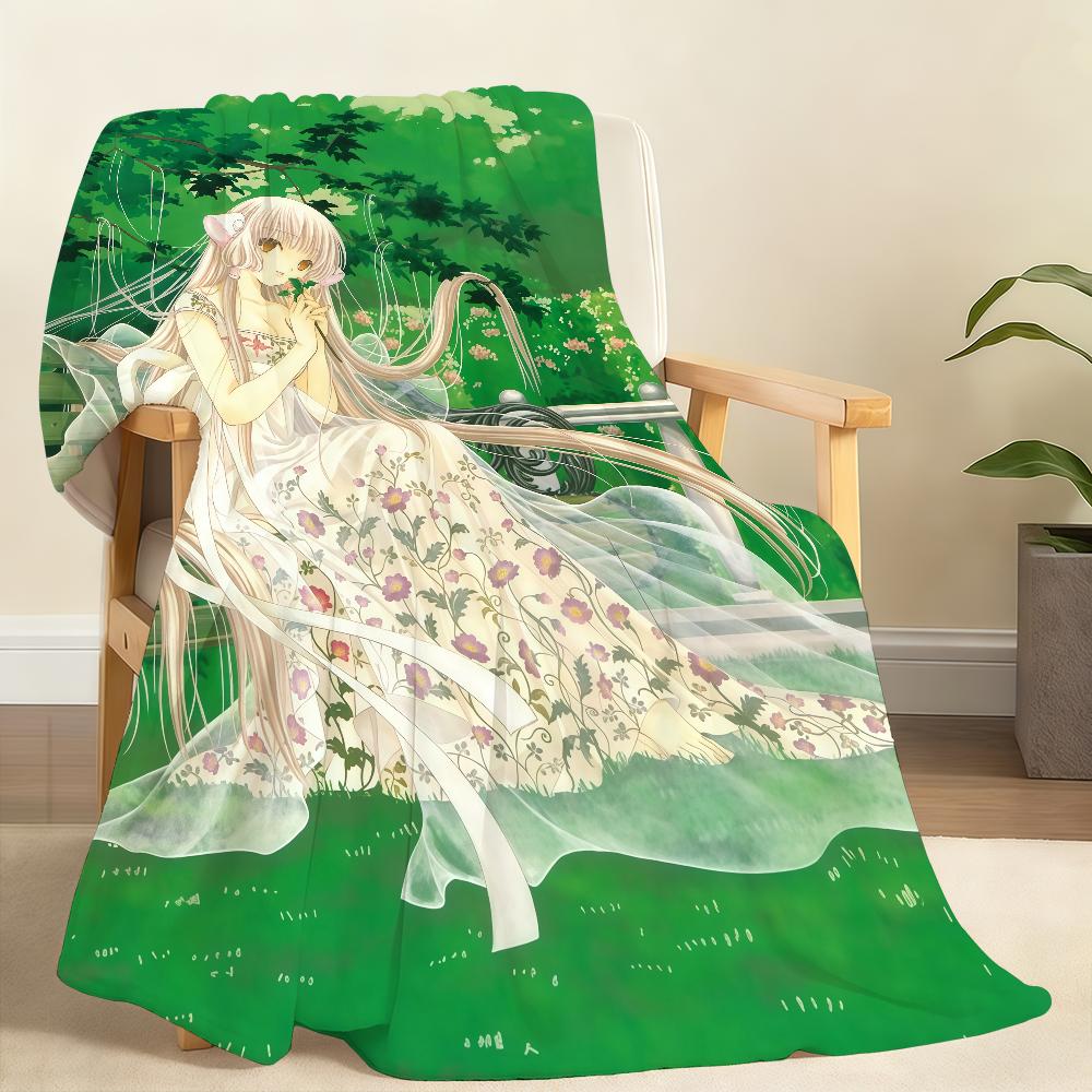 Anime C ChobitS S Cartoon Blanket Soft Throw Blanket for Home Bedroom Bed Sofa Picnic Travel Office Rest Cover Blanket Gift