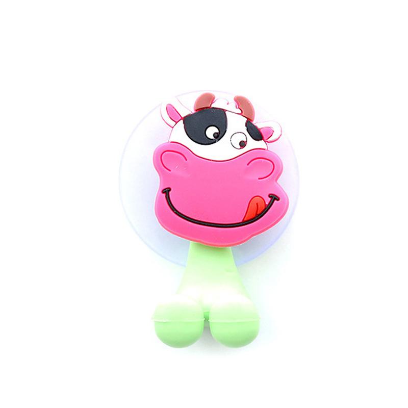Toothbrush Holder Wall Mounted Antibacterial Tooth Brush Rack With Suction Cup Cows
