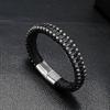 Magnet Buckle Leather Bracelet - Hand-woven Leather Bracelets - Simple Men's Leather Bracelet