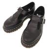 Used AUTHENTIC Dr.Martens POLLEY BEX White Stitch T-BarLeather Shoes Black Leather