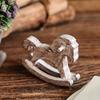 Wooden Rocking Horse Table Decoration Centerpiece Ornament Art Furnishing Craft Rocking Horses Figurine Collectible Home Decor