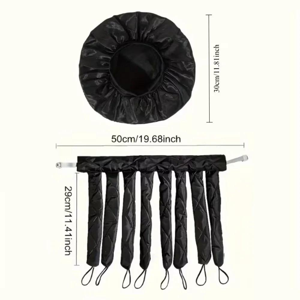 2Pcs Set Octopus Curler Headband Nightcap Suitable for Long Hair Satin Non Thermal Curling Iron Adjustable Strap Styling Tools