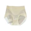 Seamless High Waist Cream Ice Silk Underwear for Women Naked Lift Hip Breathable Belly Wrap Hip Briefs