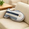 Nautical Fish Canvas Pillow Striped Fish Shape Throw Pillow Stuffed Plushie Hugging Back Cushion Sofa Bedroom Living Room Decoration