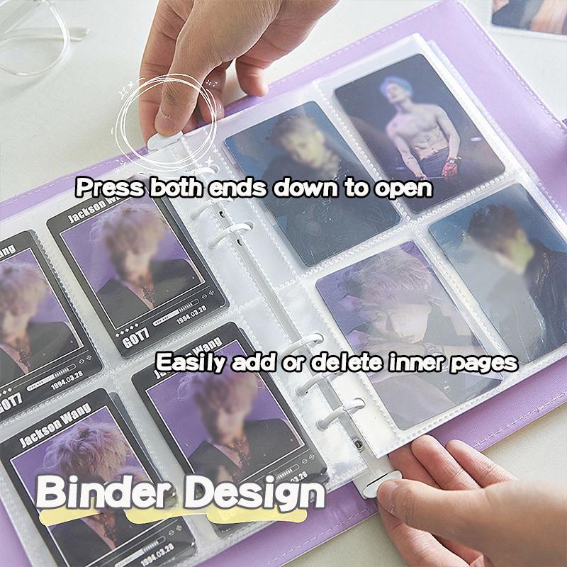 Pu Leather Photocards Holder Photo Album Cards Collect Book Idol Kpop Photo Card Storage Binder Cover Binding Machine Notebook