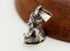 [World Accessories Carmelo] Ganesha Indian God Amulet Good Fortune Silver 925 Pendant for Women and Men