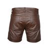 100 % Leder, braune Lammleder-Shorts, einzigartige Biker-Shorts für Herren, stylische Boxershorts fürs Fitnessstudio