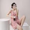 New 1011 Japanese Cotton and Silk Suspender Nightdress Women's Spring Thin Pajamas Loose Long Princess Style Loungewear
