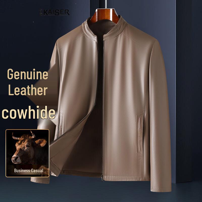 Caesar Men s Top-Grain Leather Jacket 2XL